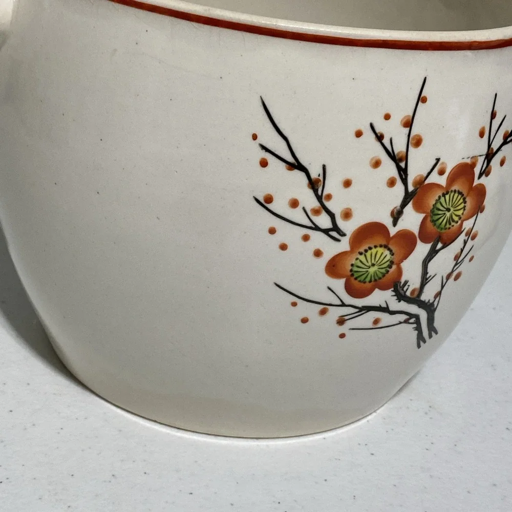 VTG Ice Bucket Large Bowl With Lid  Made in Occupied Japan SGK China 🍊 Blossom